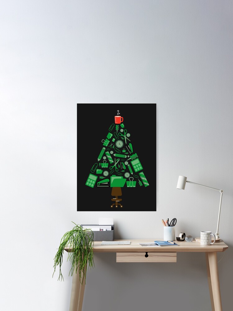 Funny Office Supplies Ugly Christmas Tree, Christmas at Work  Poster for  Sale by ItsReithHere
