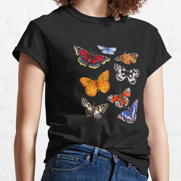 Butterflies on warm terracotta Classic T-Shirt