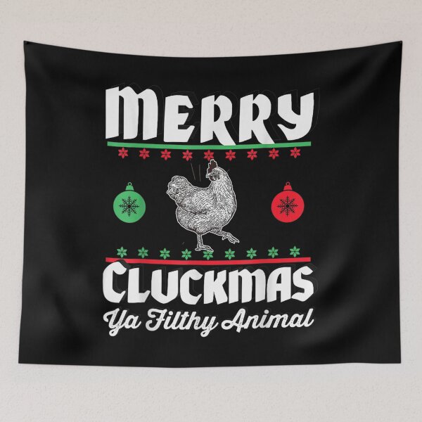Item preview, Merry Cluckmas Funny Chicken Christmas Retro Vintage designed and sold by kopleadias.