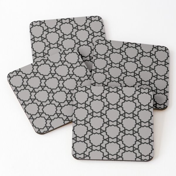 Artikelvorschau, Gray and Black Overlapping Shape Tile Pattern entworfen und verkauft von ColorOfTheYears.