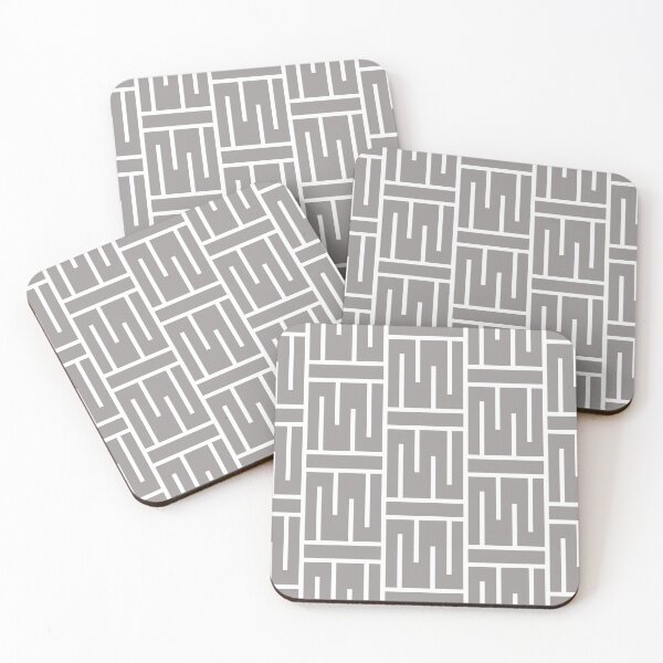 Item preview, Gray and White Minimal Line Art Pattern 3 Pairs Dulux 2022 Popular Colour Birch Root - Color Trends designed and sold by ColorOfTheYears.
