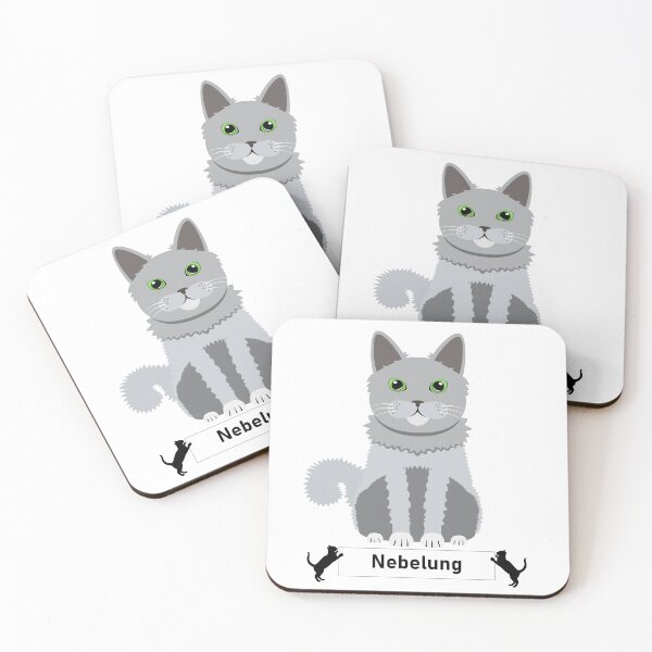 Item preview, Nebelung Cat Breed - Cartoon Art Style designed and sold by EdKid.