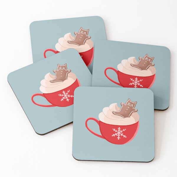 Item preview, Hot Chocolate and Gingerbread Kitty designed and sold by KilkennyCat Art.