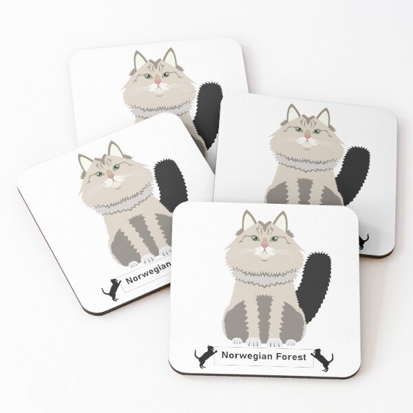 Item preview, Norwegian Forest Cat Breed - Cartoon Art Style designed and sold by EdKid.