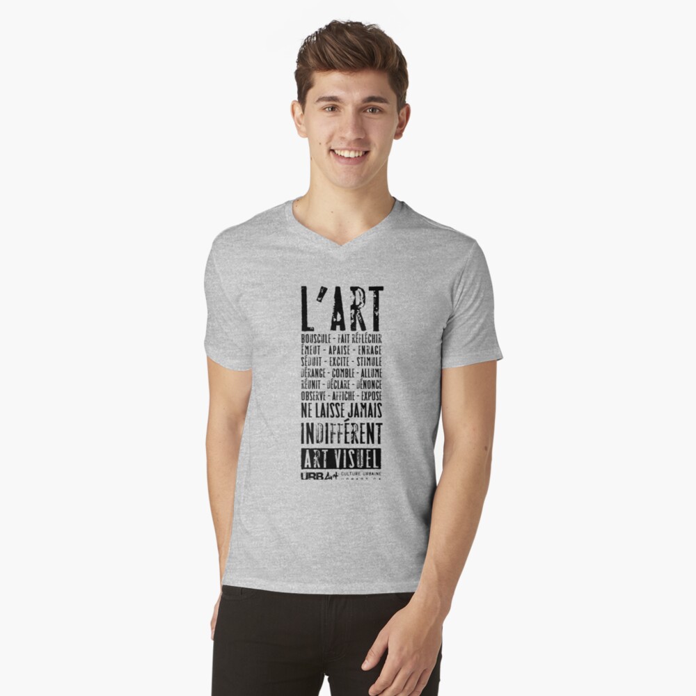 Aperçu de l'œuvre T-shirt col V créée et vendue par UrbArt.