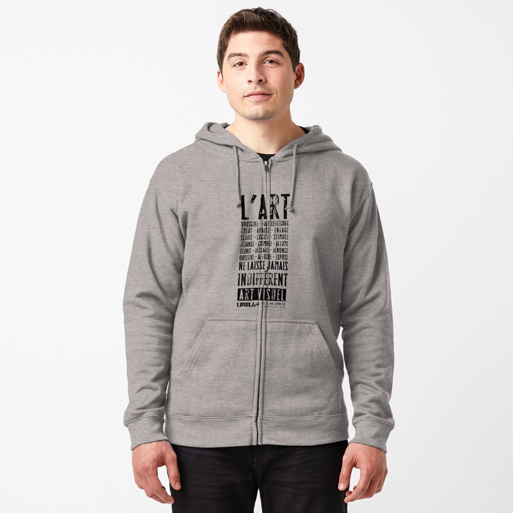 Aperçu de l'œuvre Veste zippée à capuche créée et vendue par UrbArt.