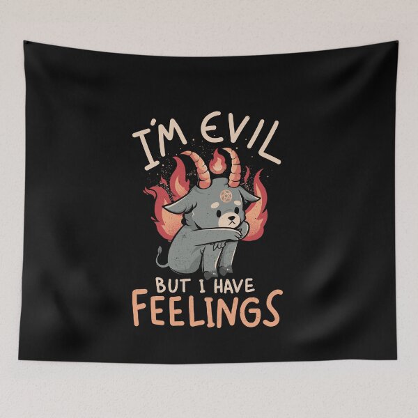 Item preview, Im Evil But I Have Feelings - Cute Funny Evil Creepy Baphomet Gift designed and sold by EduEly.