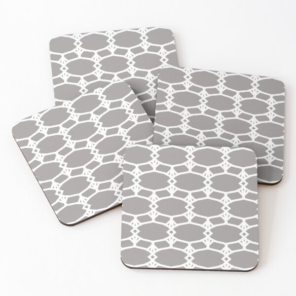 Item preview, Gray and White Ornamental Shape Pattern 5 Pairs Dulux 2022 Popular Colour Birch Root - Color Trends designed and sold by ColorOfTheYears.