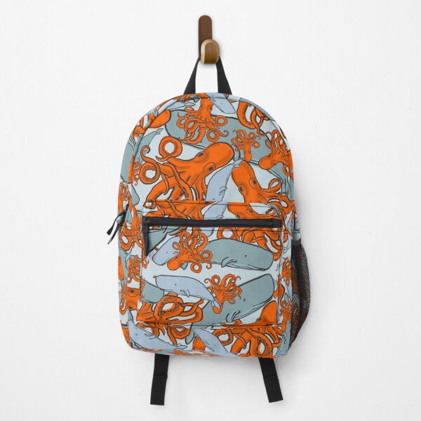 Item preview, Octopus and Sperm Whale Repeating Pattern designed and sold by ClothesHorseCC.