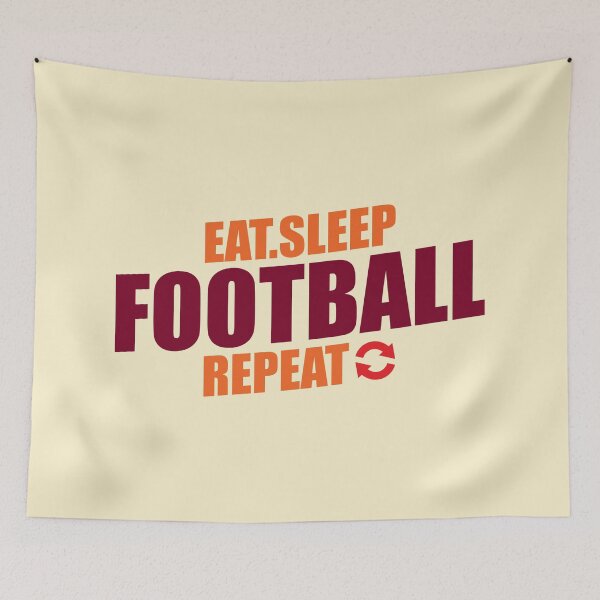 Item preview, Eat Sleep Football Repeat - Football Player Gift designed and sold by motivationaltee.