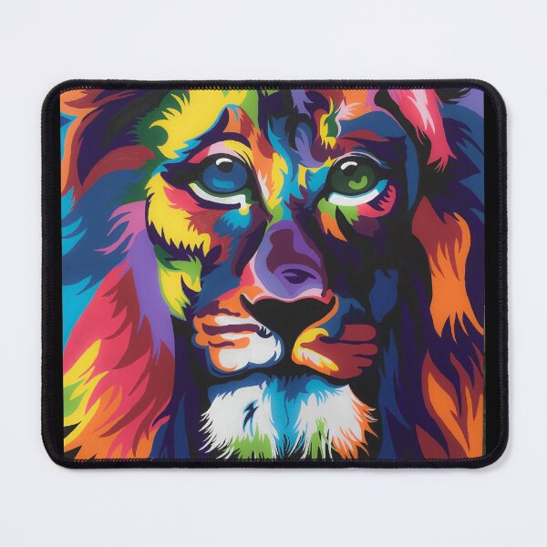 Item preview, Colorful Lion Painting designed and sold by gabriellamamo.