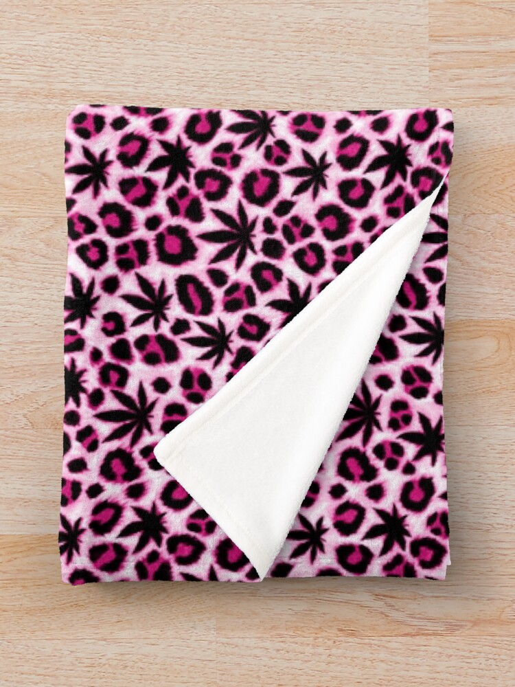 Thumbnail 3 of 6, Throw Blanket, Pink Leopard designed and sold by Skyvora.