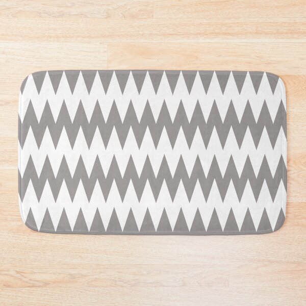Item preview, Gray and White Zig Zag Horizontal Stripe Pattern Pairs Dulux 2022 Popular Colour Birch Root - Color Trends designed and sold by ColorOfTheYears.