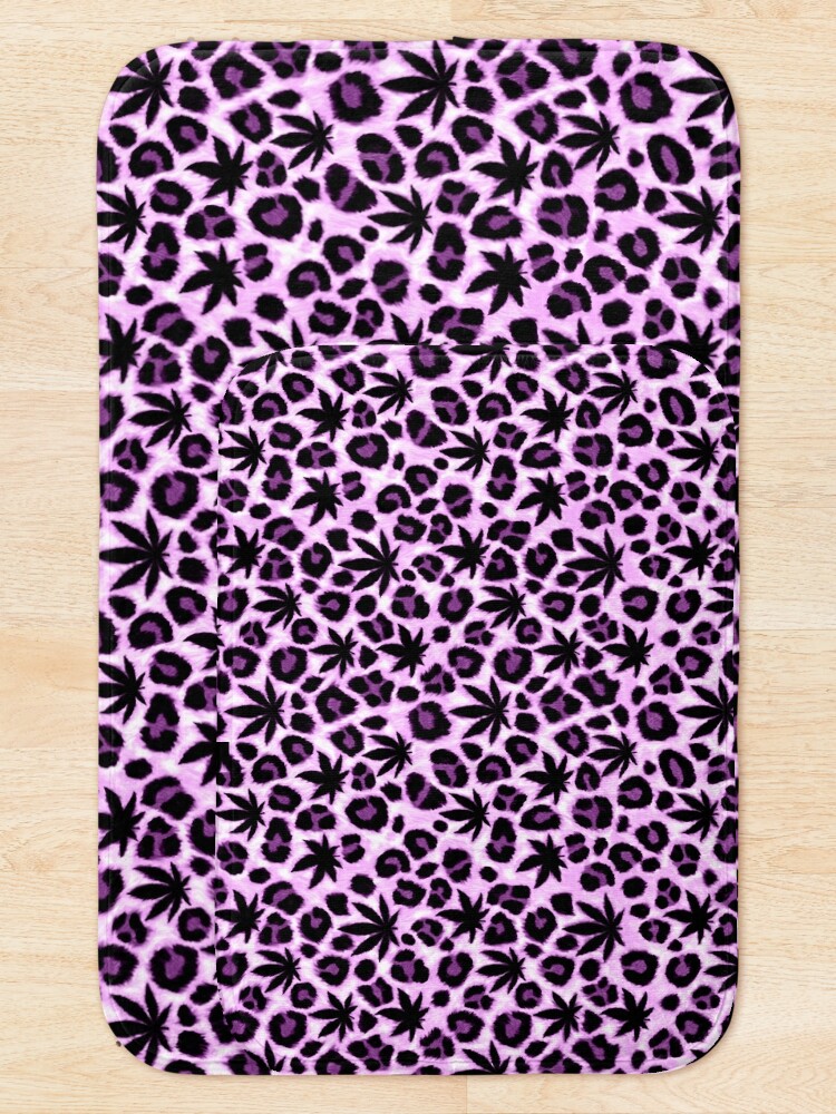 Alternate view of Purple Leopard Bath Mat