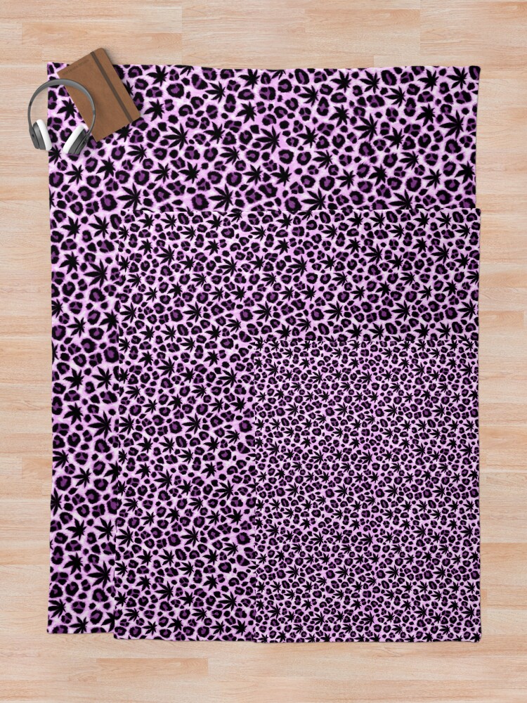 Thumbnail 5 of 6, Throw Blanket, Purple Leopard designed and sold by Skyvora.