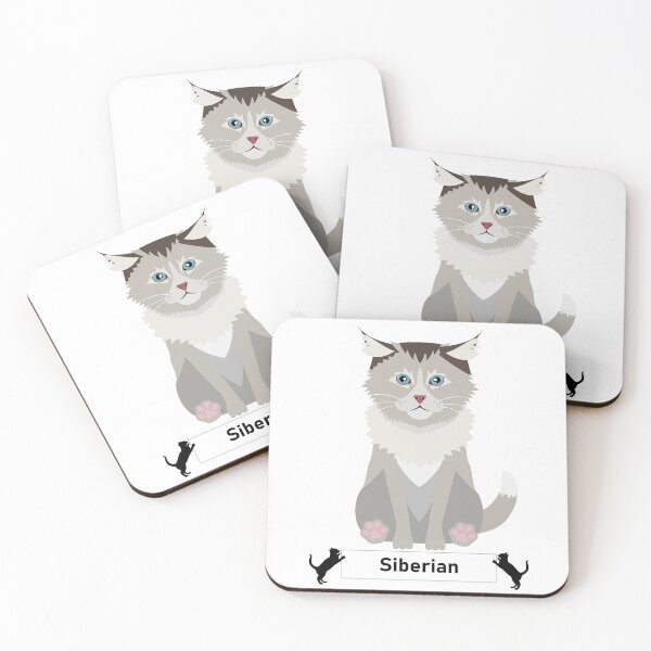 Item preview, Siberian Cat Breed - Cartoon Art Style designed and sold by EdKid.