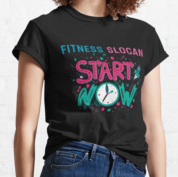 Slogan hot sale workout tops