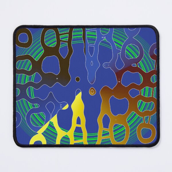 Item preview, Blue and yellow asymmetrical geometrical shapes by Code03. designed and sold by Code03.