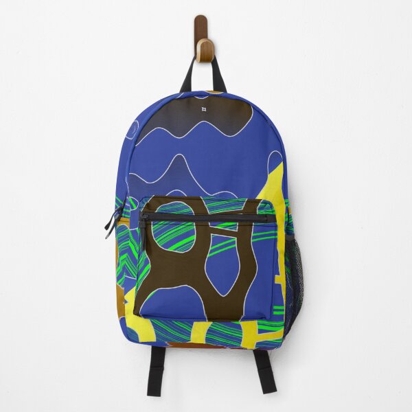 Item preview, Blue and yellow asymmetrical geometrical shapes by Code03. designed and sold by Code03.