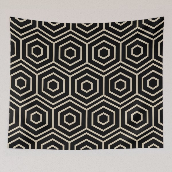 Item preview, Beige and Black Geometric Line Shape Pattern Pairs Dulux 2022 Popular Colour Warm Straw - Color Trends designed and sold by ColorOfTheYears.