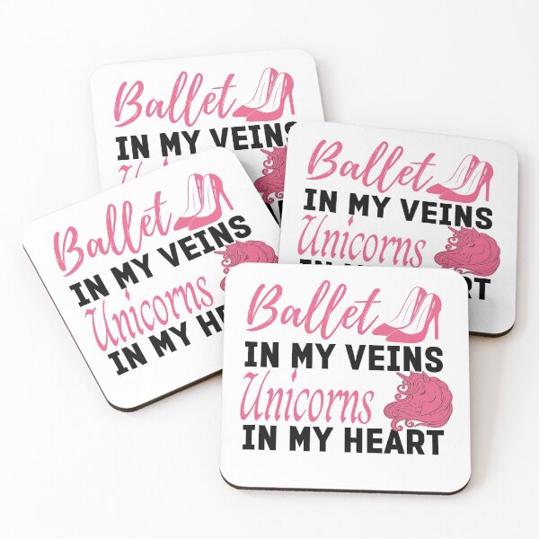 Item preview, Ballet In My Veins Unicorns In My Heart - Cute Girly Ballet Dancer Design Gift Idea For Ballerina designed and sold by Prince - Bestseller ★★★★★.