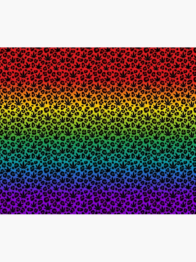 Thumbnail 6 of 6, Throw Blanket, Rainbow Leopard designed and sold by Skyvora.
