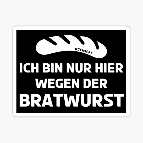 Impfen Bratwurst Impfgegner Impfzentrum Geimpft Sticker