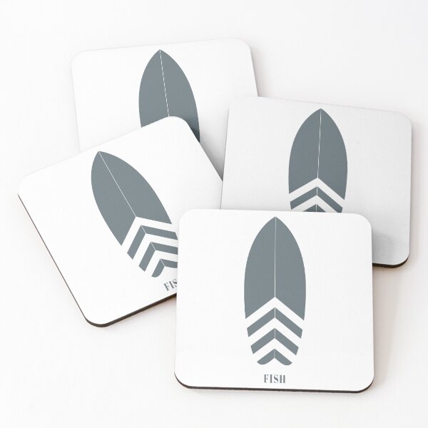 Item preview, Fish Surfboard, Minimalist Surfboard Illustration designed and sold by D-Spot Shop.