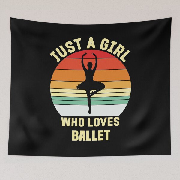 Item preview, Just a Girl Who Loves Ballet - Cute Girly Ballet Dancer Design Gift Idea For Ballerina designed and sold by Prince - Bestseller ★★★★★.