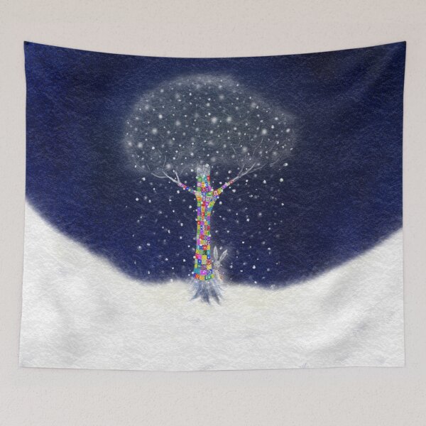 Item preview, Winter Wrapped Light Snowflake Tree designed and sold by JzArt.