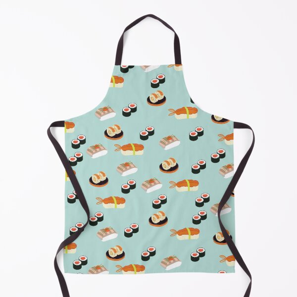Item preview, Sushi Blue Background Pattern (turquoise color) designed and sold by Vimbuy.