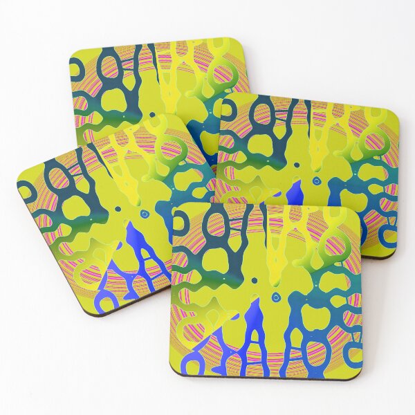 Item preview, Dull yellow and dark blue asymmetrical geometrical shapes by Code03. designed and sold by Code03.