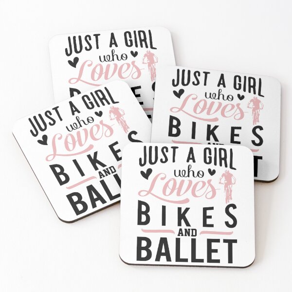 Item preview, Just A Girl Who Loves Bikes and Ballet  - Cute Girly Ballet Dancer Design Gift Idea For Ballerina designed and sold by Prince - Bestseller ★★★★★.