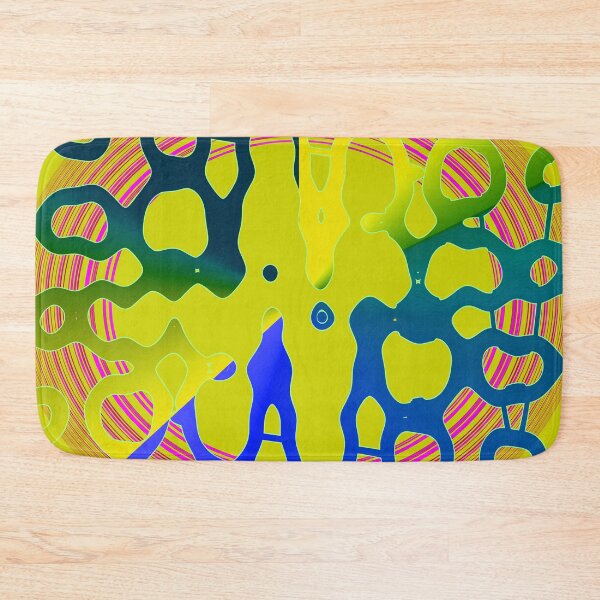 Item preview, Dull yellow and dark blue asymmetrical geometrical shapes by Code03. designed and sold by Code03.