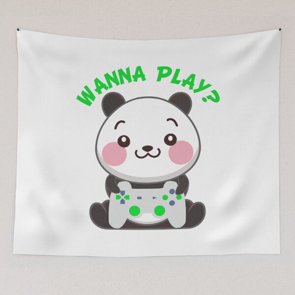 Item preview, Funny Panda Gamer designed and sold by HasCreations.