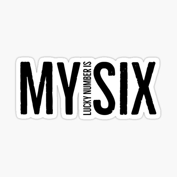 my-lucky-number-is-six-sticker-for-sale-by-adevan-redbubble