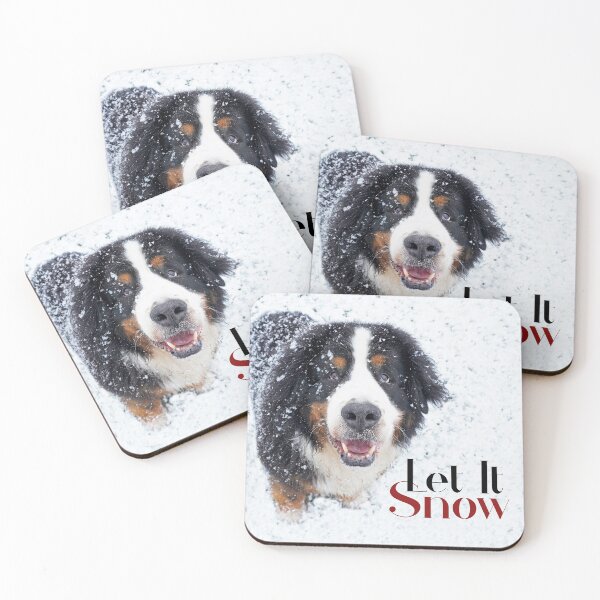 Item preview, Let it Snow, Bernese Mountain Dog in the snow designed and sold by AlbertandOlly.