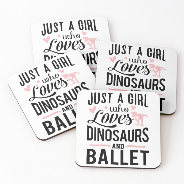 Item preview, Just a Girl Who Loves Dinosaures and Ballet - Cute Girly Ballet Dancer Design Gift Idea For Ballerina designed and sold by Prince - Bestseller ★★★★★.