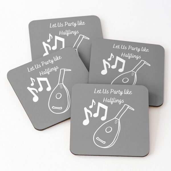 Item preview, Let Us Party Like Halflings (White Text and Image) designed and sold by ArtAndTell.