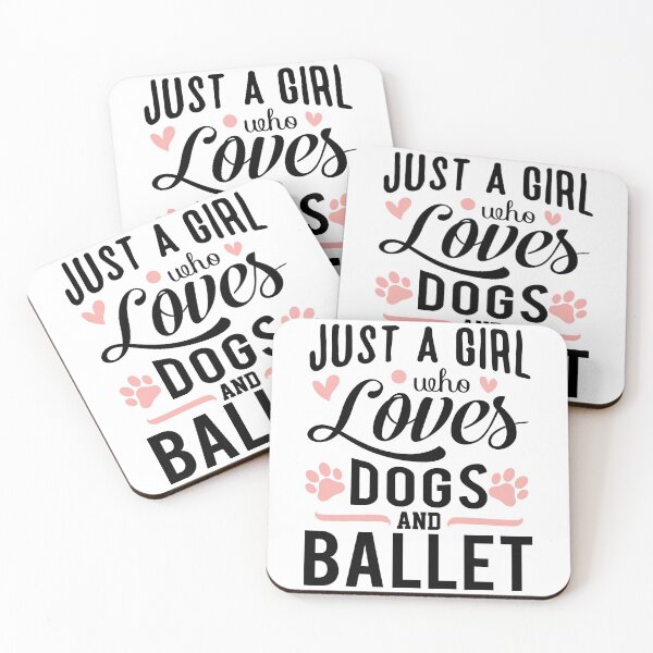 Item preview, Just a Girl Who Loves Dogs and Ballet - Cute Girly Ballet Dancer Design Gift Idea For Ballerina designed and sold by Prince - Bestseller ★★★★★.