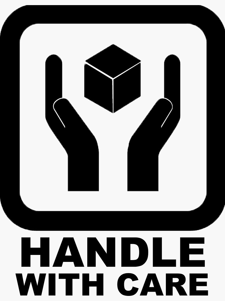  Handle With Care Sticker For Sale By Haydenwoods01 Redbubble
