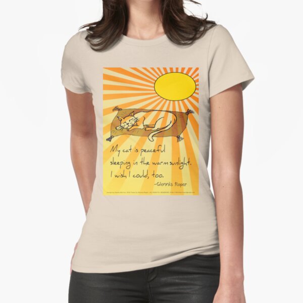 Cat Nap Haiku Fitted T-Shirt