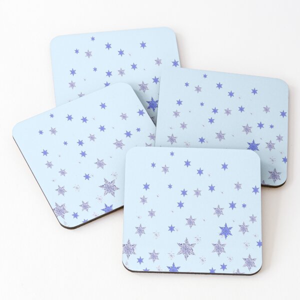 Item preview, WINTER SNOWFALL SNOWFLAKES ABSTRACT LIGHT BLUE ART  designed and sold by sharlesart.