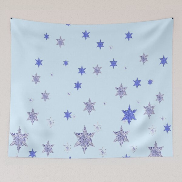Item preview, WINTER SNOWFALL SNOWFLAKES ABSTRACT LIGHT BLUE ART  designed and sold by sharlesart.