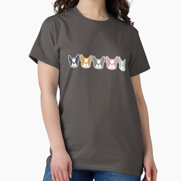 Item preview, Boston Terriers in a row - multi colored Boston dogs: color series 2 - Boston Terrier gifts designed and sold by smooshfaceutd.