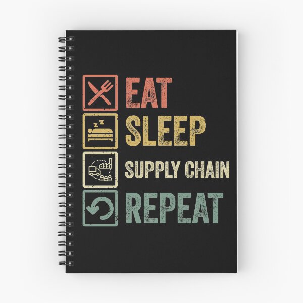 Item preview, Funny eat sleep supply chain repeat retro vintage designed and sold by HN-ART.