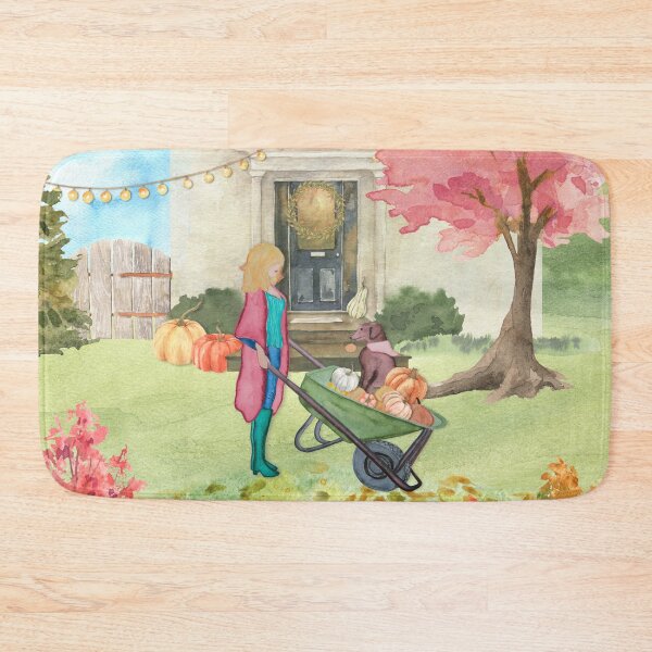 Item preview, Autumn Watercolor Pumpkin Harvest designed and sold by Emily Duvall.