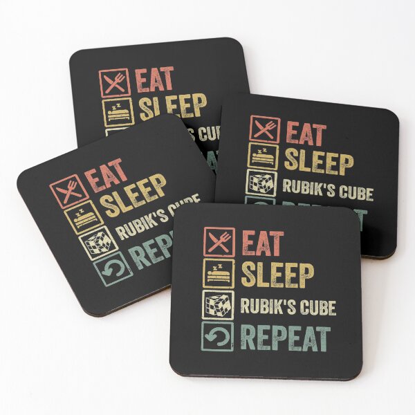 Item preview, Funny eat sleep rubik's cube repeat retro vintage designed and sold by HN-ART.
