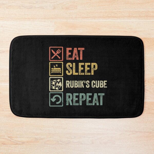 Item preview, Funny eat sleep rubik's cube repeat retro vintage designed and sold by HN-ART.