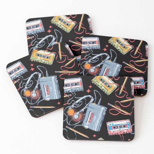 Item preview, Retro Walkman and Cassette Tapes Pencil Pattern designed and sold by grafikis.